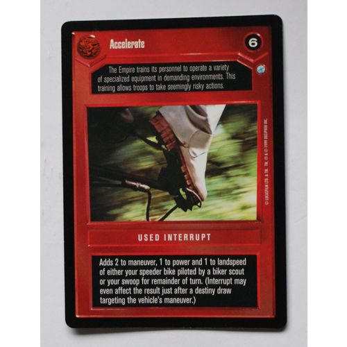 Star Wars CCG: Endor Limited # Accelarate (A) 1999 dark decipher