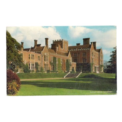 BENENDEN SCHOOL, TUNBRIDGE WELLS, KENT used vintage postcard 1988 postmark =