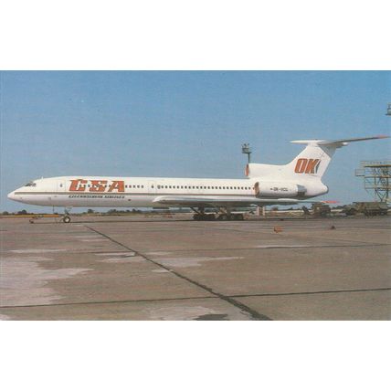 OK Jet CSA Tupolev TU154M Civil Aircraft Postcard (A20780)