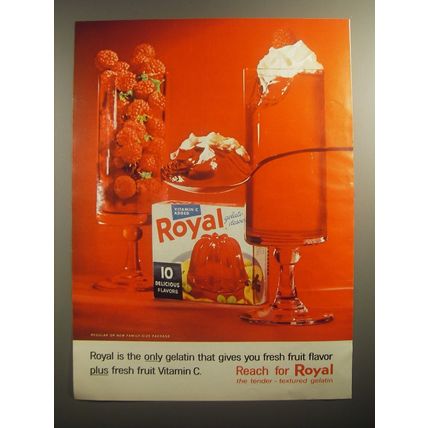 1963 Royal Gelatin Ad - Royal is the only gelatin that gives you fresh fruit