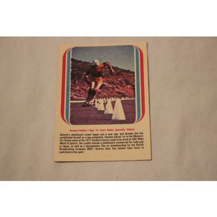 Deanna Calkins STREET SERPENT 1977 Donruss Skateboard STICKER NO. 19