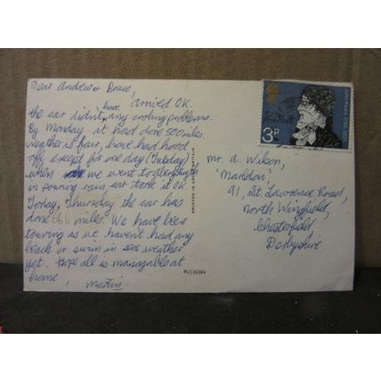 multiview, NEWQUAY, Ceredigion, wales. used vintage postcard. PLC26304 1967 pm =