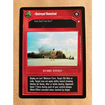 Star Wars CCG: Special Edition Limited # Destroyed Homestead (A) dark 1998