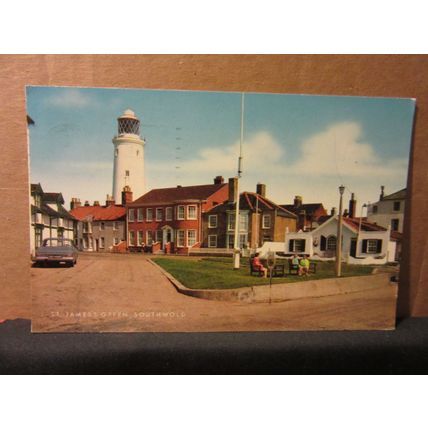ST. JAMES'S GREEN, SOUTHWOLD. used vintage postcard by J Salmon 1973 pm =