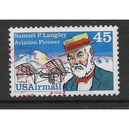 USA 1988 AVIATION PIONEERS SAMUEL PIERPONT 45c LANGLEY SG A 2348 FINE USED