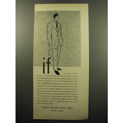 1950 Neiman-Marcus Suit Ad - If the world's finest is for you