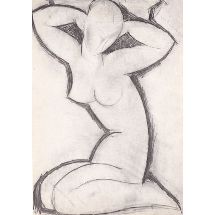 Modigliani Caryatid Italian Painting Japanese Postcard