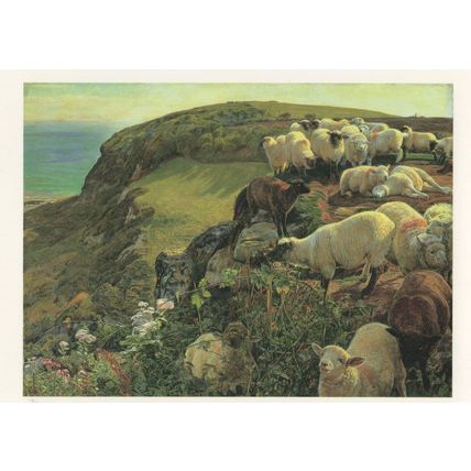 William Holman Hunt Old English Coats Painting Postcard