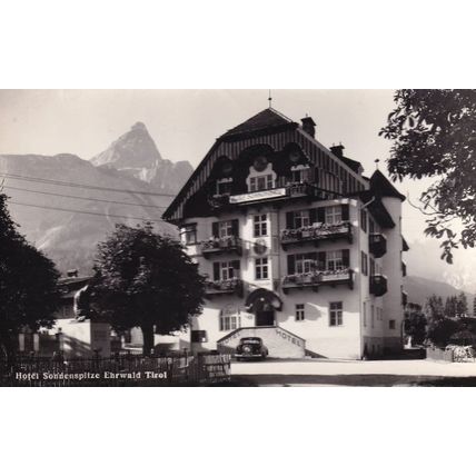 Hotel Sonnenspitze Ehrwald Tirol Austria Real Photo Postcard