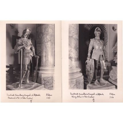 King Arthur Konig Artus Statue Austria 2x Old Postcard s