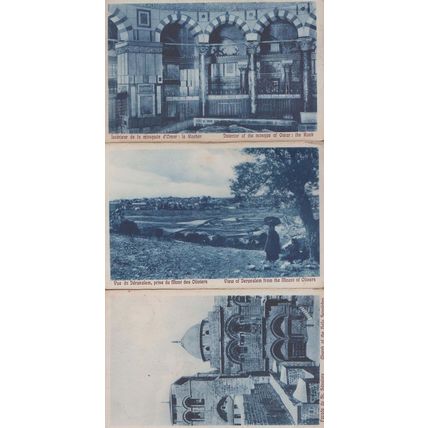 Jerusalem Mount Of Olivers Omar Mosque 3x Antique Postcard s