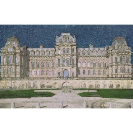 The Bowes Museum County Durham Real Metallic Shine Postcard