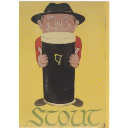 6x4 Continental size printed postcard Stout Guinness Pub Sign