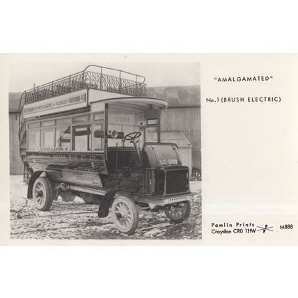 Amalgamated Brush Electric Tram No 1 Transportation Postcard