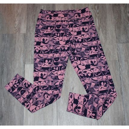 Womens Pink Tween Leggings One Size 0-12 OS LulaRoe Disney Villains Snow White