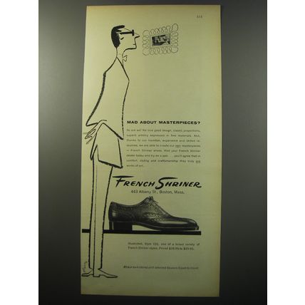 1955 French Shriner Style 155 Shoes Ad - Mad about masterpieces?