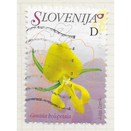 SLOVENIA SLOVENIJA FLOWERS BROOM ? RATE D USED