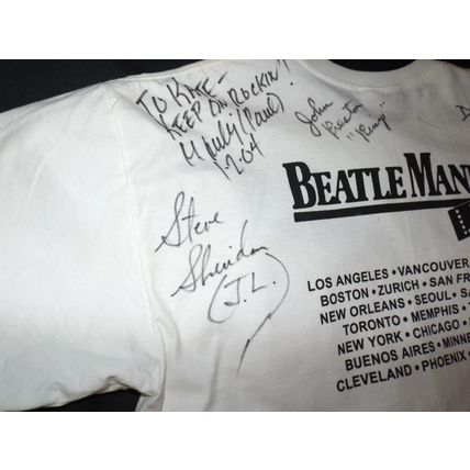 Beatles NEW! Beatle Mania Live 2004 T-shirt, Signed, XL