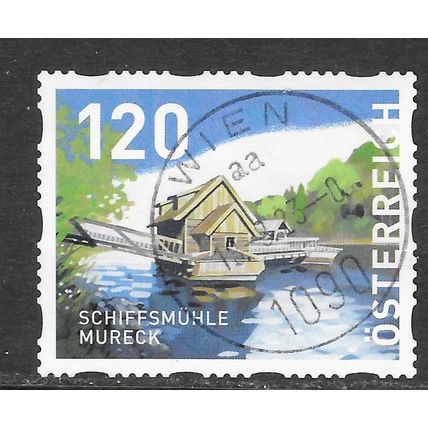 AUSTRIA 2023 SCHIFFSMUHLE MURECK RIVER VIEW HOUSE PONTOON BOAT USED SON DATED