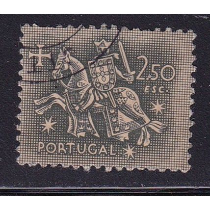 PORTUGAL 1953 2.50E KNIGHT VALUE USED SG1089