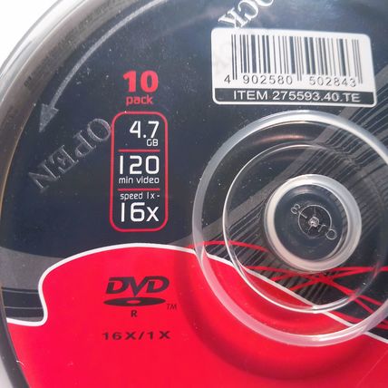 Genuine Maxell DVD-R 4.7GB 120 mins Video 1x-16x pack of 10 discsNew & Sealed