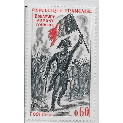 FRANCE 1973 MINT MOUNTED MH BONAPARTE NAPOLEON LEADING TROOPS BATTLE FLAG