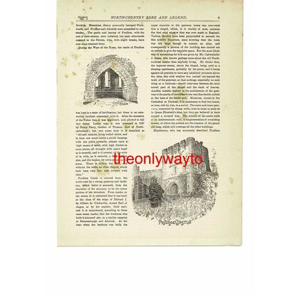 Prudhoe Castle (1), Northumberland, Book Illustration (Print), 1891