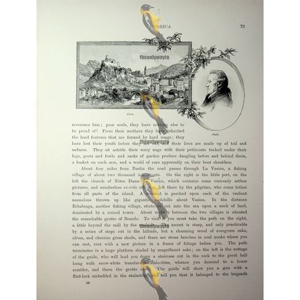 Corte & Paoli, Corsica, France, Book Illustration (Print), 1890