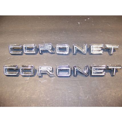 1968 DODGE CORONET QUARTER PANEL EMBLEMS OEM #2840622 2840619 2840623 2840624 +