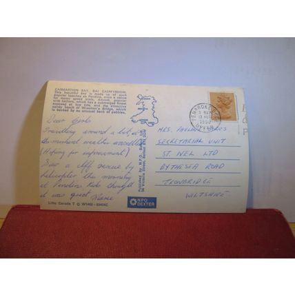 multiview, CARMARTHEN BAY used postcard 1980 pm =