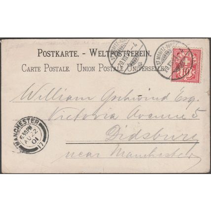 Gruss aus den Alpen - Alpenpost, 1901 - Lautz & Isenbeck AK