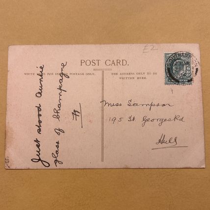 Abbey Gardens Winchester Postcard Stamped and dated Southampton 1904