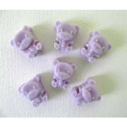 6 cute Teddy Bear soy wax tart melts, relaxing Lavender Dreams fragrance