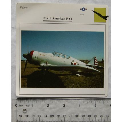 North American P-64 - USA - Fighter - Collectors Club Card