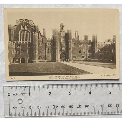 vintage postcard Hampton Court Palace, East Side of Base Court