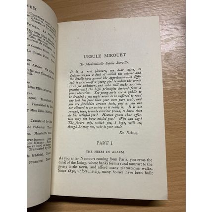 1925 HONORE DE BALZAC "URSULE MIROUET" FICTION 100 YEARS OLD HARDBACK BOOK (P3)