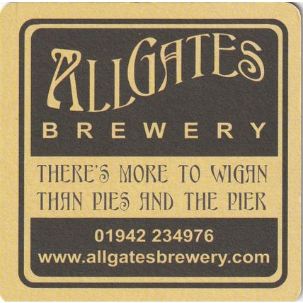 BEER MAT - ALLGATES BREWERY - TWITTER & BISTED - (Cat No 005) - (2010)