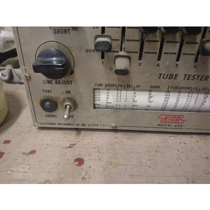 Vintage!! USED!! WORKING EICO 625 VACUUM TUBE TESTER