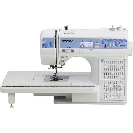Brother CS7205 Computerized Machine, 150 Built Stitches, 1 Font, Wide Table, 11