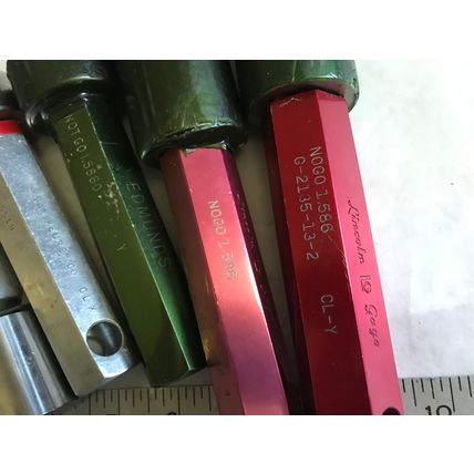LOT PLUG GAGE GO NOGO 1.586,1.5519,1.5860,1.5012,ES