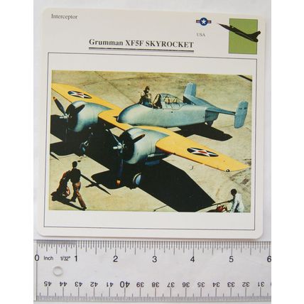 Grumman XF5F Skyrocket - USA - Interceptor - Collectors Club Card