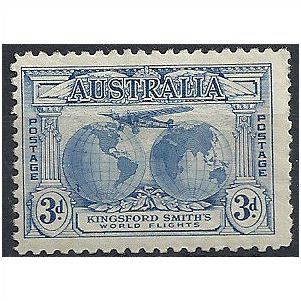 Australia 1931 SG122 2d Blue KINGSFORD SMITHS FLIGHT Mounted Mint . .