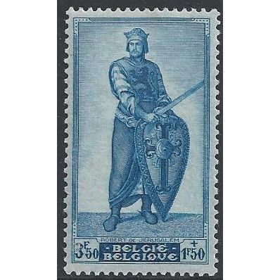 Belgium Mi 772: 3.50 Fr. + 1.50 Fr. blue War Victims Funds: Robert of Jerusalem.