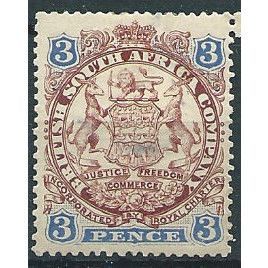 Rhodesia 1896 SG31 3d Chocolate & Ultramarine Mounted Mint . ..