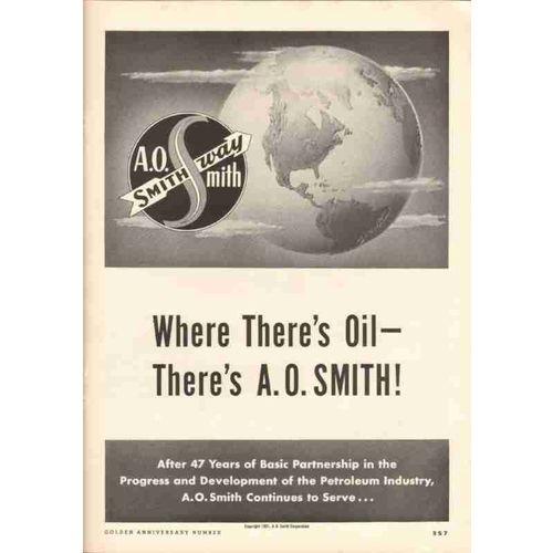 a o smith corp 1951 oil well petroleum drilling equipment vintage ad