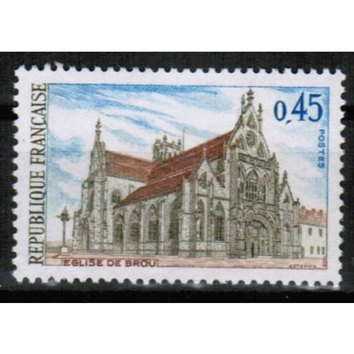 1969 France - Brou Church 0.45fr - Scott 1232 Mint NH