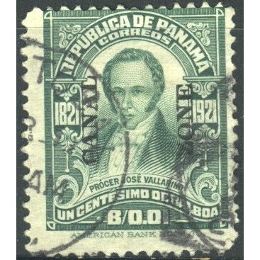 Panama (Canal Zone) 1921 - SG64 - 1c green - Vallarino - used