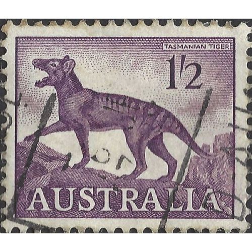 AUSTRALIA, MAMMAL, Thylacine, violet 1962, 1/2, #4