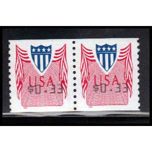 CVP33 33c Shield Very Fine MNH Pair PA5049