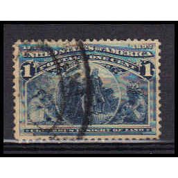 Used 230 1c Columbus in Sight of Land Fine RA0913